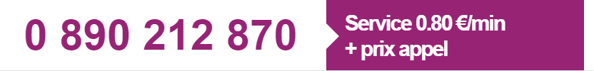 Appeler le service d’assistance au 08.90.212.870